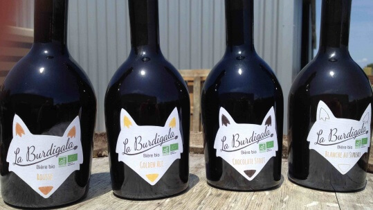 Etiquettes La Burdigala biere degustation bio bordeaux