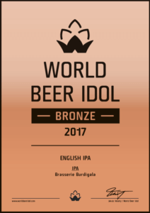 IPA Burdigala Medaille de Bronze World Beer Idol 2017